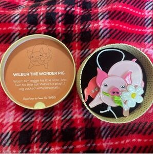 Erstwilder Wilbur The Wonder Pig Brooch Pin